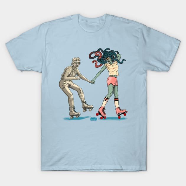 Roller Disco Medusa T-Shirt by Bearded Tales Of Woe